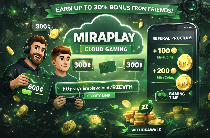 MiraPlay.Cloud Referral Program: Earn up to 30% Bonus from Your Friends